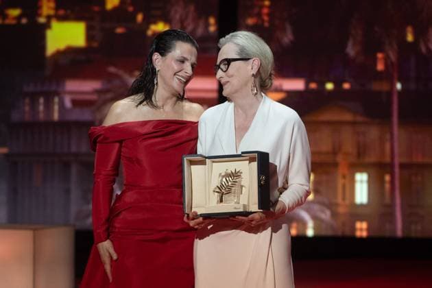 Bilder des Jahres 2024, Entertainment 05 Mai Entertainment Themen der Woche KW20 Cannes Opening Ceremony Juliette Binoche and Meryl Streep attending the Opening Ceremony of the 77th Cannes Film Festival at the Palais des Festivals in Cannes, France on May 14, 2024. Photo by Aurore Marechal ABACAPRESS.COM Cannes France  Copyright: xMarechalxAurore ABACAx