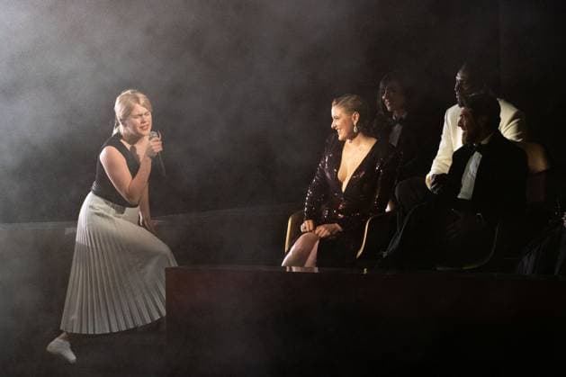 Cannes Opening Ceremony Zaho de Sagazan and Greta Gerwig attending the Opening Ceremony of the 77th Cannes Film Festival at the Palais des Festivals in Cannes, France on May 14, 2024. Photo by Aurore Marechal ABACAPRESS.COM Cannes France  Copyright: xMarechalxAurore ABACAx