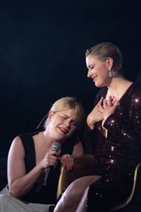Cannes Opening Ceremony Zaho de Sagazan and Greta Gerwig attending the Opening Ceremony of the 77th Cannes Film Festival at the Palais des Festivals in Cannes, France on May 14, 2024. Photo by Aurore Marechal ABACAPRESS.COM Cannes France  Copyright: xMarechalxAurore ABACAx