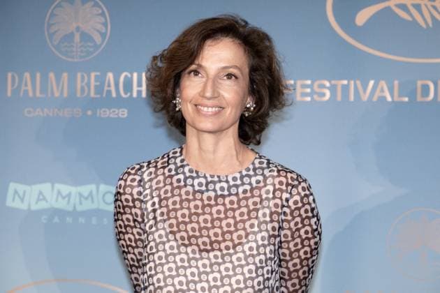 Cannes - Gala Dinner Arrivals Audrey Azoulay attends the Opening Ceremony Official Gala Dinner Arrivals during the 77th annual Cannes Film Festival at the Casino Le Palm Beach, on May 14, 2024 in Cannes, France. Photo by David NIVIERE ABACAPRESS.COM CANNES France  Copyright: xNivierexDavid ABACAPRESS.COMx