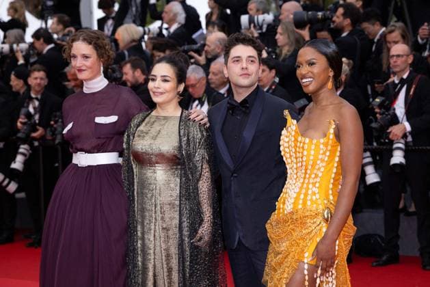 Cannes - Opening Ceremony Arrivals Un Certain Regard Jury Members : Vicky Krieps, Asmae El Moudir, President of the Jury Xavier Dolan and MaÃ¯mouna DoucourÃ attend Le Deuxieme Acte ( The Second Act ) Screening & opening ceremony red carpet at the 77th annual Cannes Film Festival at Palais des Festivals on May 14, 2024 in Cannes, France. Photo by Shootpix ABACAPRESS.COM Cannes France  Copyright: xShootpix ABACAx