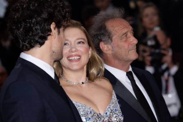 Cannes - Opening Ceremony Arrivals Louis Garrel, LÃ a Seydoux and Vincent Lindon attend Le DeuxieÌÄme Acte ( The Second Act ) Screening & opening ceremony red carpet at the 77th annual Cannes Film Festival at Palais des Festivals on May 14, 2024 in Cannes, France. Photo by Shootpix ABACAPRESS.COM Cannes France  Copyright: xShootpix ABACAx