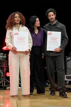 Joy Denalane, Jasmin Tabatabai and Max Herre at the presentation of the Fred Jay Prize 2024 at the bcc Berlin Congress Center Berlin, 14 05 2024 Foto:xF.xKernx xFuturexImagex jay_4631