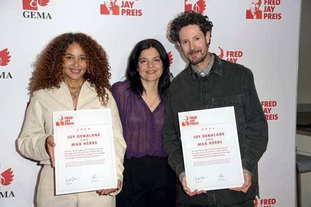 Joy Denalane, Jasmin Tabatabai and Max Herre at the presentation of the Fred Jay Prize 2024 at the bcc Berlin Congress Center Berlin, 14 05 2024 Foto:xF.xKernx xFuturexImagex jay_4644