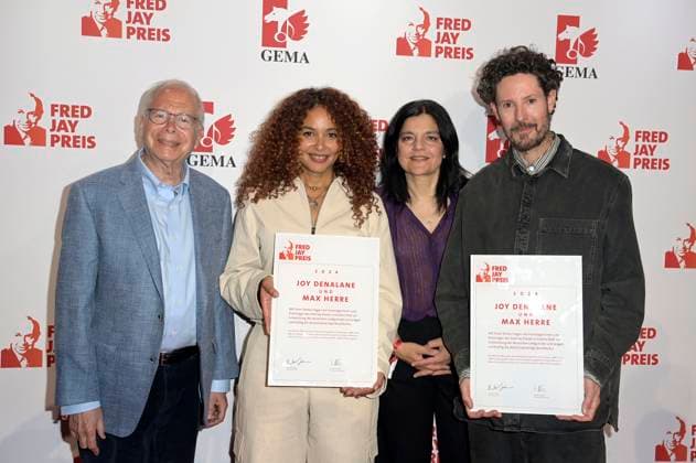 Michael Jacobson, Joy Denalane, Jasmin Tabatabai and Max Herre at the presentation of the Fred Jay Award 2024 at the bcc Berlin Congress Center Berlin, 14 05 2024 Foto:xF.xKernx xFuturexImagex jay_4645