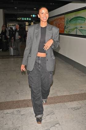 Cannes 2024 Celebs At Nice Airport Flora Coquerel arriving at Nice airport ahead of the 77th Cannes Film Festival in Nice, France on May 15, 2024. Photo by Julien Reynaud APS-Medias ABACAPRESS.COM Nice France  Copyright: xReynaudxJulien APS-Medias ABACAx