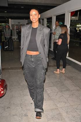 Cannes 2024 Celebs At Nice Airport Flora Coquerel arriving at Nice airport ahead of the 77th Cannes Film Festival in Nice, France on May 15, 2024. Photo by Julien Reynaud APS-Medias ABACAPRESS.COM Nice France  Copyright: xReynaudxJulien APS-Medias ABACAx