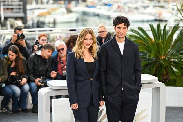 Internationale Filmfestspiele von Cannes, La deuxieme acte Photocall News - Le Deuxieme Acte (The Second Act) Photocall - The 77th Annual Cannes Film Festival Lea Seydoux and Louis Garrel attend the photocall at the 76th annual Cannes film festival at Palais des Festivals on May 15, 2024 in Cannes, France. Cannes Palais de Festival France Copyright: xStefanosxKyriazisx xLiveMediax LPN_1352756