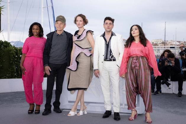 Cannes - Un Certain Regard Jury Photocall Jury members, Asmae El Moudir, President of the Jury Un Certain Regard Xavier Dolan, Vicky Krieps, Todd McCarthy and Maimouna Doucoure attend a photocall for the Un Certain Regard jury at the 77th annual Cannes Film Festival at Palais des Festivals on May 15, 2024 in Cannes, France. Photo by Shootpix ABACAPRESS.COM Cannes France  Copyright: xShootpix ABACAx