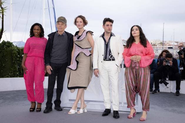 Cannes - Un Certain Regard Jury Photocall Jury members, Asmae El Moudir, President of the Jury Un Certain Regard Xavier Dolan, Vicky Krieps, Todd McCarthy and Maimouna Doucoure attend a photocall for the Un Certain Regard jury at the 77th annual Cannes Film Festival at Palais des Festivals on May 15, 2024 in Cannes, France. Photo by Shootpix ABACAPRESS.COM Cannes France  Copyright: xShootpix ABACAx