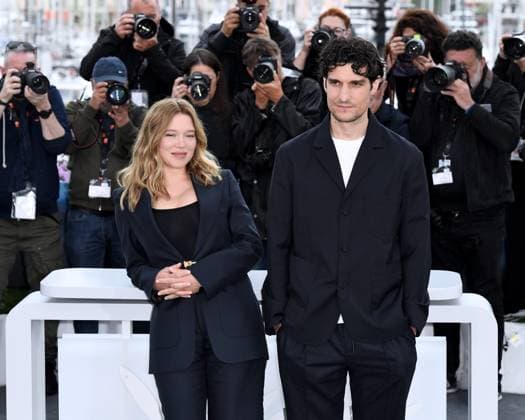 Internationale Filmfestspiele von Cannes, La deuxieme acte Photocall Cannes, 77th Cannes Film Festival 2024 Photocall film Le Deuxieme Act (The Second Act) In the photo: Lea Seydoux, Louis Garrel  Copyright: xAlbertoxTerenghix xipa-agency.nex xPoolxPhotoxEventsx03x IPA_Agency_IPA46091607