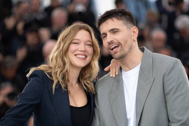 Cannes Le Deuxieme Acte Photocall Lea Seydoux and Raphael Quenard attending the Le Deuxieme Acte Photocall as part of the 77th Cannes International Film Festival in Cannes, France on May 15, 2024. Photo by Aurore Marechal ABACAPRESS.COM Cannes France  Copyright: xMarechalxAurore ABACAx
