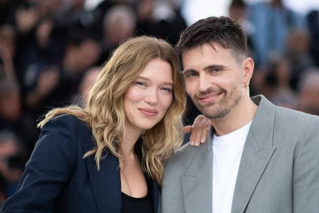 Cannes Le Deuxieme Acte Photocall Lea Seydoux and Raphael Quenard attending the Le Deuxieme Acte Photocall as part of the 77th Cannes International Film Festival in Cannes, France on May 15, 2024. Photo by Aurore Marechal ABACAPRESS.COM Cannes France  Copyright: xMarechalxAurore ABACAx