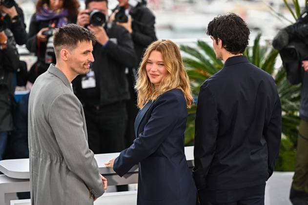 May 15, 2024, Cannes, Lombardy, France: LEA SEYDOUX, LOUIS GARREL and RAPHAEL QUENARD attend the photocall at the 76th annual Cannes film festival at Palais des Festivals on May 15, 2024 in Cannes, France. Cannes France - ZUMAk160 20240515_zip_k160_007 Copyright: xStefanosxKyriazisx