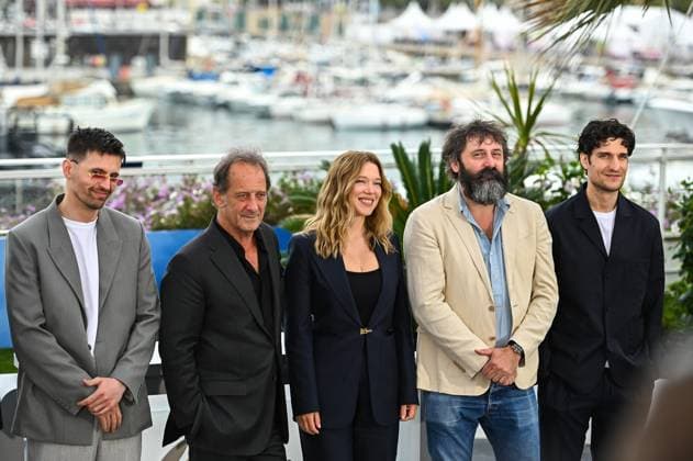 May 15, 2024, Cannes, Lombardy, France: QUENTIN DUPIEUX, Lo°A SEYDOUX, VINCENT LINDON, LOUIS GARREL, RAPHAo¹L QUENARD attend the photocall at the 76th annual Cannes film festival at Palais des Festivals on May 15, 2024 in Cannes, France. Cannes France - ZUMAk160 20240515_zip_k160_014 Copyright: xStefanosxKyriazisx