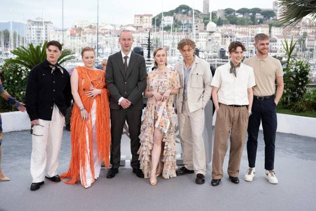 Annual Cannes Film Festival - Ljosbrot Photocall - Cannes DN Gunnar Hrafn Kristjansson, Katla Njelsdottir, Runar Runarsson, Elin Hall, Mikael Emil Kaaber, Ãgust Wigum and Baldur Einarsson attend the Ljosbrot (When The Lights Breaks) photocall during the 77th annual Cannes Film Festival at Palais des Festivals on May 15, 2024 in Cannes, France. Photo by David NIVIERE ABACAPRESS.COM CANNES France  Copyright: xNivierexDavid ABACAPRESS.COMx