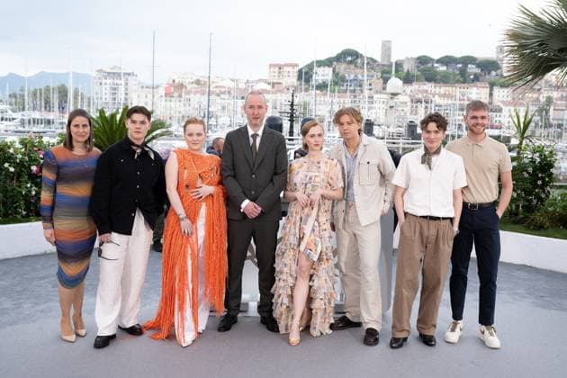 Annual Cannes Film Festival - Ljosbrot Photocall - Cannes DN Gunnar Hrafn Kristjansson, Katla Njelsdottir, Runar Runarsson, Elin Hall, Mikael Emil Kaaber, Ãgust Wigum and Baldur Einarsson attend the Ljosbrot (When The Lights Breaks) photocall during the 77th annual Cannes Film Festival at Palais des Festivals on May 15, 2024 in Cannes, France. Photo by David NIVIERE ABACAPRESS.COM CANNES France  Copyright: xNivierexDavid ABACAPRESS.COMx
