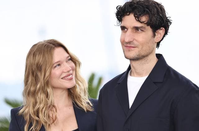 (240515) -- CANNES, May 15, 2024 -- French actress Lea Seydoux (L) and French actor Louis Garrel pose during a photocall for the film Le Deuxieme Acte (The Second Act) at the 77th edition of the Cannes Film Festival in Cannes, southern France, May 15, 2024. The 77th edition of the Cannes Film Festival opened Tuesday on the French Riviera, with a selection of 22 films vying for the coveted Palme d Or. ) FRANCE-CANNES-FILM FESTIVAL-PREMIERE-CAST-PHOTOCALL GaoxJing 