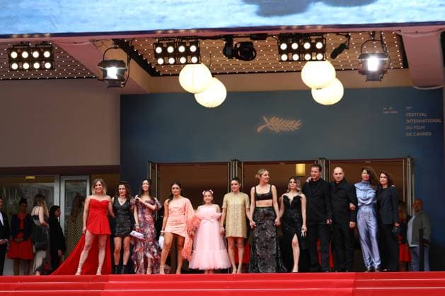May 15, 2024, Cannes, Cote D azur, France: Director AGATHE RIEDINGER and her cast including MALOU KEBIZI, ANTONIA BURESI and ANDREA BESCOND attend the Wild Diamond screening at the 77th Annual Cannes Film Festival at Palais des Festivals in Cannes, France Cannes France - ZUMAc179 20240515_zep_c179_079 Copyright: xMickaelxChavetx