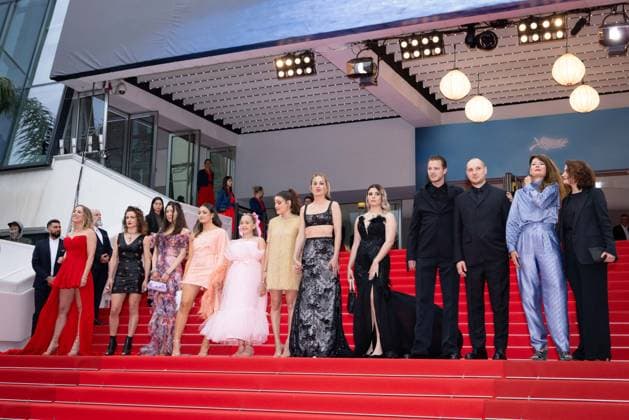 Cannes - Diamant Brut (Wild Diamond) Red Carpet Andrà a Bescond, Antonia Buresi, Alexandra Noisier, Là a Gorla, Ashley Romano, Malou Khebizi, Agathe Riedinger, Kilia Fernane, Idir Azougli, Alexis Manetti, Priscilla Bertin and Judith Nora attends the Diamant Brut (Wild Diamond) Red Carpet at the 77th annual Cannes Film Festival at Palais des Festivals on May 15, 2024 in Cannes, France. Photo by Shootpix ABACAPRESS.COM Cannes France Copyright: xShootpix ABACAx