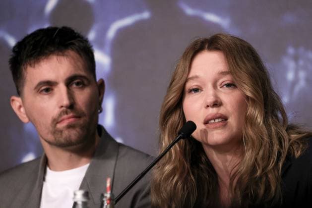 Cannes Deuxieme Acte Press Conference DB Raphael Quenard, Lea Seydoux attending Le Deuxieme Acte (The Second Act) press conference ahead of the 77th annual Cannes Film Festival at Palais des Festivals on May 15, 2024 in Cannes, France. Photo by David Boyer ABACAPRESS.COM Cannes France  Copyright: xBoyerxDavid ABACAx