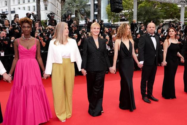M MontÃ e des marches du film Furiosa A Mad Max Saga lors du 77eme Festival International du Film de Cannes Rokhaya Diallo, guest, Judith Godreche, Tess BarthÃ lemy, guest MontÃ e des marches du film Furiosa A Mad Max Saga lors du 77eme Festival International du Film de Cannes, au Palais des Festivals Ã Cannes On may 15th 2024 Jacovides Moreau Bestimage Red carpet of the movie Furiosa A Mad Max Saga during the 77th Cannes International Film Festival at the Palais des Festivals in Cannes, France On may 15th 2024 Cannes France  Copyright: xJACOVIDES-MOREAUx xBESTIMAGExJACOVIDES-MOREAUx xBESTIMAGEx