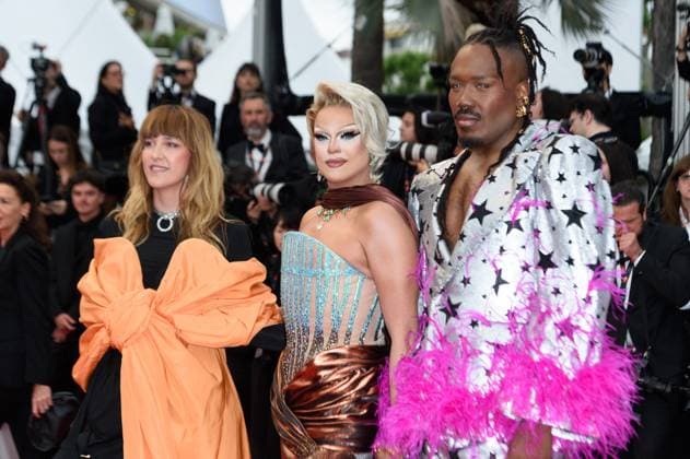 Cannes FURIOSA Red Carpet NG Daphne Burki, Nicky Doll and Kiddy Smile attending the ?FURIOSA : A MAD MAX SAGA? Red Carpet at Palais Des Festivals in Cannes, France on May 15 2024 as part of the 77th Cannes Film Festival. Photo by Nicolas Genin ABACAPRESS.COM Cannes France  Copyright: xGeninxNicolas ABACAx
