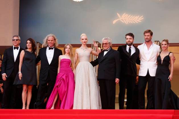 May 15, 2024: Michael DeLuca, Pamela Abdy, Doug Mitchell, Alyla Browne, Anya Taylor-Joy, George Miller, Tom Burke, Chris Hemsworth and Elsa Pataky attend the premiere of Furiosa: A Mad Max Saga during the 77th Cannes Film Festival at Palais des Festivals in Cannes, France, on 15 May 2024. Photo: - ZUMAm179 20240515_zep_m179_086 Copyright: xAlecxMichaelx