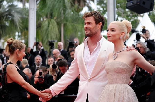 J MontÃ e des marches du film Â Furiosa A Mad Max Saga Â lors du 77eme Festival International du Film de Cannes Chris Hemsworth et sa femme Elsa Pataky, Anya Taylor Joy MontÃ e des marches du film Â Furiosa A Mad Max Saga Â lors du 77eme Festival International du Film de Cannes, au Palais des Festivals Ã Cannes On may 15th 2024 Jacovides Moreau Bestimage Red carpet of the movie Â Furiosa A Mad Max Saga Â during the 77th Cannes International Film Festival at the Palais des Festivals in Cannes, France On may 15th 2024 Cannes France  Copyright: xJACOVIDES-MOREAUx xBESTIMAGExJACOVIDES-MOREAUx xBESTIMAGEx