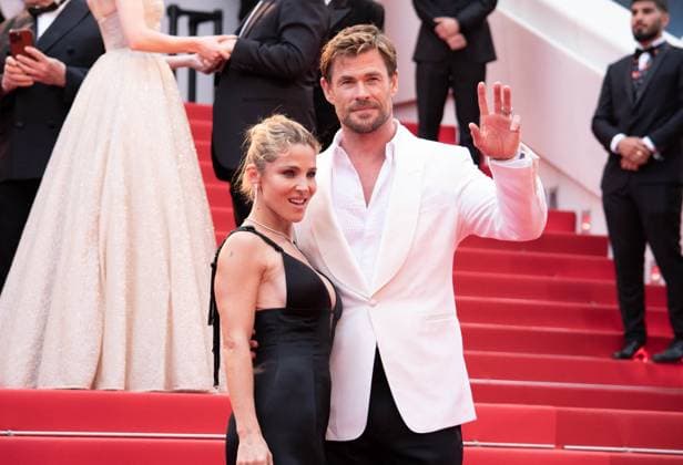 77eme Festival International du Film de Cannes MontÃ e des marches du film Furiosa A Mad Max Story 77th International Cannes Film Festival Red Carpet for Furiosa A Mad Max Story movie 304969 2024 05 15 Cannes France Pataky, Elsa Hemsworth, Chris  Copyright: xAnthonyxCarrelx xStarfacex STAR_304969_135