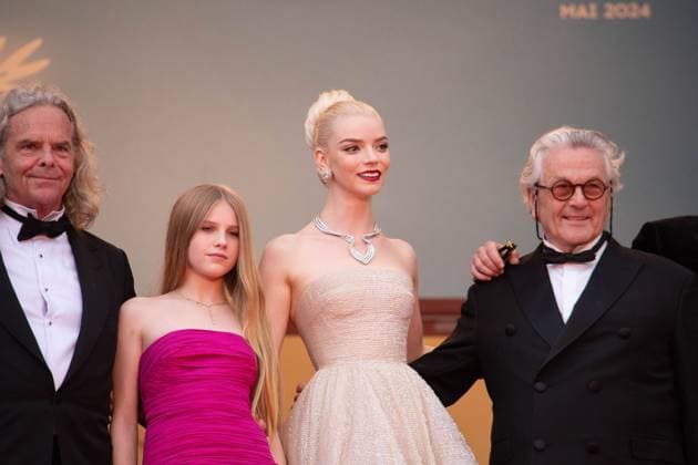 77eme Festival International du Film de Cannes MontÃ e des marches du film Furiosa A Mad Max Story 77th International Cannes Film Festival Red Carpet for Furiosa A Mad Max Story movie 304969 2024 05 15 Cannes France Miller, George Taylor Joy, Anya Browne, Alyla  Copyright: xAnthonyxCarrelx xStarfacex STAR_304969_137