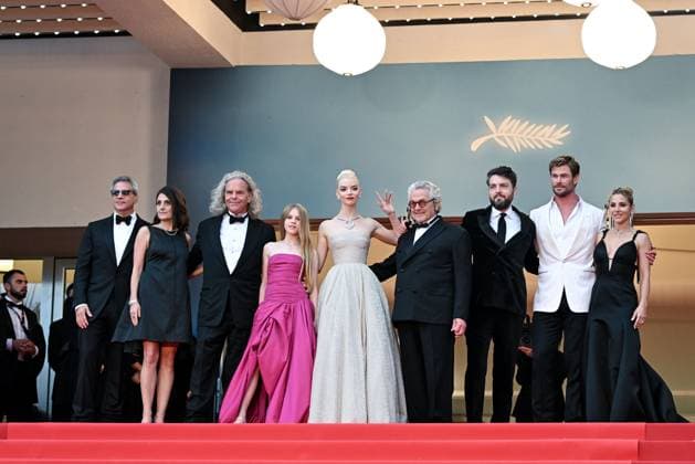 77eme Festival International du Film de Cannes MontÃ e des marches du Film Furiosa Mad Max Festival de Cannes 2024 77e Ã dition montee du film Furiosa Michael DeLuca, Pamela Abdy, Doug Mitchell, Alyla Browne, Anya Taylor Joy, George Miller, Chris Hemsworth, Elsa Pataky ,Tom Burke 304973 2024 05 15 Cannes France  Copyright: xLionelxGuericolas MPPx STAR_304973_232