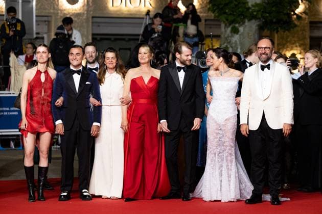 M MontÃ e des marches du film Â The girl with the needle La jeune femme Ã l aiguille Â lors du 77eme Festival International du Film de Cannes Tessa Hoder, Besir Zeciri, Malene Blenkov, Trine Dyrholm, Magnus von Horn, Vic Carmen Sonne, Mariusz Wlodarski MontÃ e des marches du film Â The girl with the needle La jeune femme Ã l aiguille Â lors du 77eme Festival International du Film de Cannes, au Palais des Festivals Ã Cannes On may 15th 2024 Jacovides Moreau Bestimage Red carpet of the movie Â The girl with the needle Â during the 77th Cannes International Film Festival at the Palais des Festivals in Cannes, France On may 15th 2024 Cannes France  Copyright: xJACOVIDES-MOREAUx xBESTIMAGExJACOVIDES-MOREAUx xBESTIMAGEx