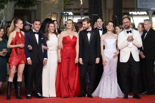 J MontÃ e des marches du film Â The girl with the needle La jeune femme Ã l aiguille Â lors du 77eme Festival International du Film de Cannes Tessa Hoder, Besir Zeciri, Malene Blenkov, Trine Dyrholm, Magnus von Horn, Vic Carmen Sonne, Mariusz Wlodarski MontÃ e des marches du film Â The girl with the needle La jeune femme Ã l aiguille Â lors du 77eme Festival International du Film de Cannes, au Palais des Festivals Ã Cannes On may 15th 2024 Jacovides Moreau Bestimage Red carpet of the movie Â The girl with the needle Â during the 77th Cannes International Film Festival at the Palais des Festivals in Cannes, France On may 15th 2024 Cannes France  Copyright: xJACOVIDES-MOREAUx xBESTIMAGExJACOVIDES-MOREAUx xBESTIMAGEx