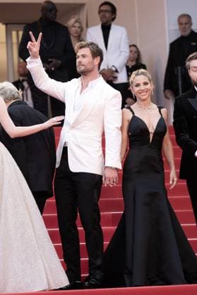 Annual Cannes Film Festival - Furiosa: A Mad Max Saga - Cannes DN Elsa Pataky and Chris Hemsworth attend the screening of Furiosa: A Mad Max Saga during the 77th annual Cannes Film Festival at Palais des Festivals, on May 15, 2024 in Cannes, France. Photo by David NIVIERE ABACAPRESS.COM CANNES France  Copyright: xNivierexDavid ABACAPRESS.COMx