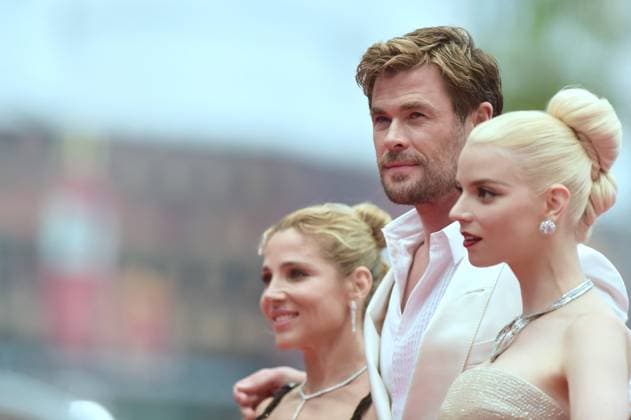 Cannes - Furiosa: A Mad Max Saga Screening Chris Hemsworth and Elsa Pataky attends the screening of the movie Furiosa A Mad Max Saga at the 77th annual Cannes Film Festival at Palais des Festivals on May 15, 2024 in Cannes, France. Photo by Franck Castel ABACAPRESS.COM Cannes France  Copyright: xCastelxFranck ABACAx