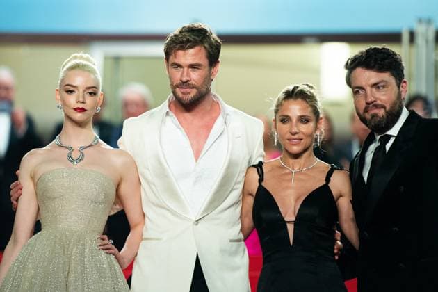 Cannes Furiosa A Mad Max Saga Exit Anya Taylor-Joy, Chris Hemsworth, Elsa Pataky and Tom Burke attending the Furiosa: A Mad Max Saga (Furiosa: Une Saga Mad Max) as part of the 77th Cannes International Film Festival in Cannes, France on May 15, 2024. Photo by Aurore Marechal ABACAPRESS.COM Cannes France  Copyright: xMarechalxAurore ABACAx