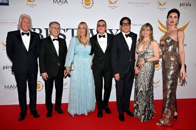 Better World Fund gala evening at the Carlton Hotel in Cannes during the 77th Cannes Film Festival 202 Manuel Collas de la Roche, president and founder of the Better World Fund, and guest during the Better World Fund gala evening at the Carlton Hotel in Cannes during the 77th Cannes Film Festival 2024 on May 15 Bruno Bebert Bestimage Better World Fund gala evening at the Carlton Hotel in Cannes during the 2024 Cannes Film Festival on May 15 Cannes France  Copyright: xBrunoxBebertx xBestimagexBrunoxBebertx xBestimagex