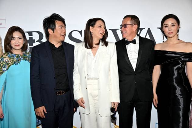 Better World Fund gala evening at the Carlton Hotel in Cannes during the 77th Cannes Film Festival 202 Lang Lang, Juliette Binoche, Manuel Collas de la Roche, Founding Chairman of the Better World Fund, and Jacqueline Zheng during the Better World Fund gala evening at the Carlton Hotel in Cannes during the 77th Cannes Film Festival 2024 on May 15 Bruno Bebert Bestimage Better World Fund gala evening at the Carlton Hotel in Cannes during the 2024 Cannes Film Festival on May 15 Cannes France  Copyright: xBrunoxBebertx xBestimagexBrunoxBebertx xBestimagex