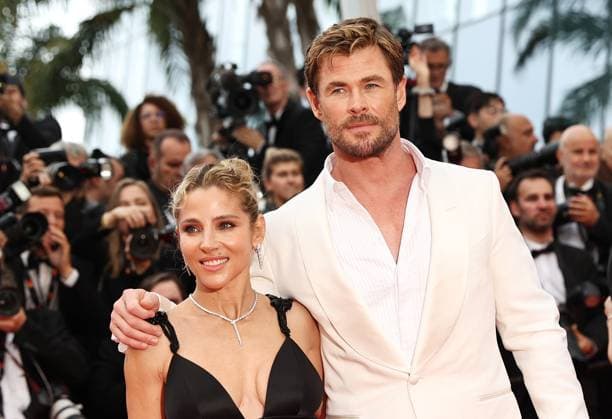 (240516) -- CANNES, May 16, 2024 -- Actor Chris Hemsworth and actress Elsa Pataky arrive for the screening of the film Furiosa: A Mad Max Saga at the 77th edition of the Cannes Film Festival in Cannes, southern France, on May 15, 2024. ) FRANCE-CANNES-FILM FESTIVAL-SCREENING- FURIOSA: A MAD MAX SAGA GaoxJing 