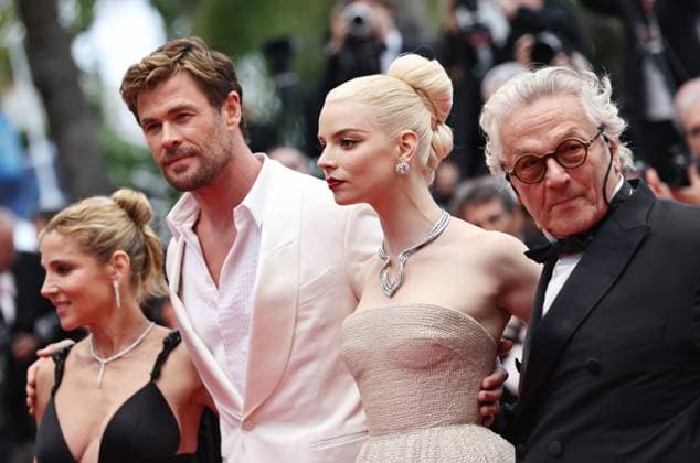 (240516) -- CANNES, May 16, 2024 -- Cast members arrive for the screening of the film Furiosa: A Mad Max Saga at the 77th edition of the Cannes Film Festival in Cannes, southern France, on May 15, 2024. ) FRANCE-CANNES-FILM FESTIVAL-SCREENING- FURIOSA: A MAD MAX SAGA GaoxJing 