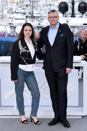 Cannes, France: Cannes, 77th Cannes Film Festival 2024 Photocall film The Invasion (L Invasion) In the photo: Yaryna Hordiienko, Sergei Loznitsa Cannes France  - ZUMAp169 20240516_zea_p169_067 Copyright: xAlbertoxTerenghix