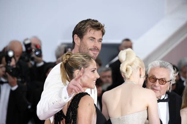 Elsa Pataky and Chris Hemsworth at the FURIOSA A MAD MAX SAGA premiere at the 77th Cannes Film Festival 15 05 2024
