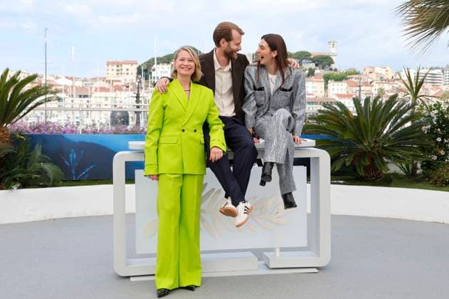 Trine Dyrholm, Magnus von Horn and Vic Carmen Sonne at the photocall for the feature film Pigen med nalen The Girl with the Needle at the Festival de Cannes 2024 77 Cannes International Film Festival at the Palais des Festivals Cannes, 16 05 2024 Foto:xD.xBedrosianx xFuturexImagex nalen_4516