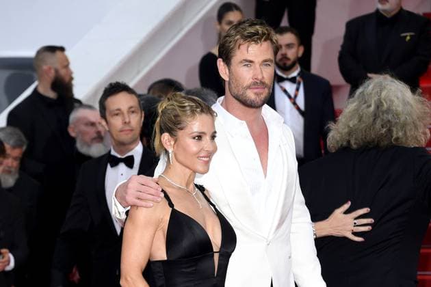 Elsa Pataky and Chris Hemsworth at the Furiosa A Mad Max Saga Film Premiere on 15 05 2024 in Cannes Cannes Film Festival 2024 Furiosa A Mad Max Saga Film Premiere