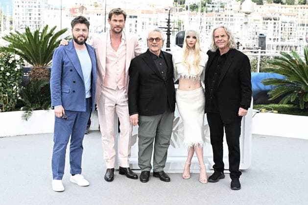 Cannes - Furiosa: A Mad Max Saga Photocall Tom Burke, Chris Hemsworth, George Miller, Anya Taylor-Joy and Doug Mitchell attend the Furiosa: A Mad Max Saga Furiosa: Une Saga Mad Max) Photocall at the 77th annual Cannes Film Festival at Palais des Festivals on May 16, 2024 in Cannes, France. Photo by David NIVIERE ABACAPRESS.COM CANNES France  Copyright: xNivierexDavid ABACAPRESS.COMx