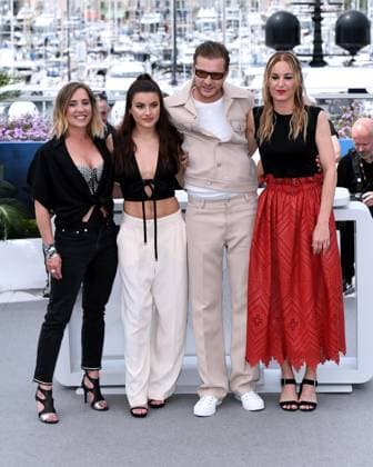 Cannes, 77th Cannes Film Festival 2024 Photocall film Diamant Brut (Wild Diamond) In the photo: AndrÃ a Bescond, Malou Khebizi, Idir Azougli, Agathe Riedinger  Copyright: xAlbertoxTerenghix xipa-agency.nex xPoolxPhotoxEventsx03x IPA_Agency_IPA46133464