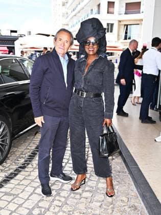 Cannes, 77th Cannes Film Festival 2024, Day 3, Arrivals at Hotel Martinez Cannes, 77th Cannes Film Festival 2024, day 3 - arrivals at the hotel. In the photo: Jacques Bernard Ickx and Khadja Nin Cannes France  Copyright: xIPA ABACAx
