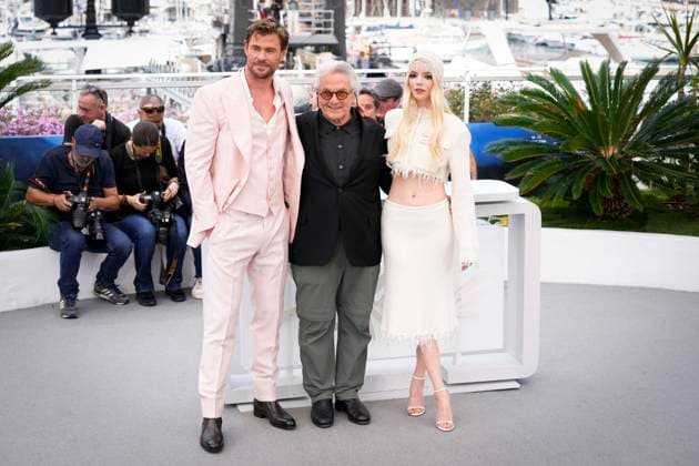 Photo IPP Daniele Cifala™ Cannes 16 05 2024 Furiosa A Mad Max Saga Furiosa Une Saga Mad Max Photocall The 77th Annual Cannes Film Festival in photo Chris Hemsworth, George Miller and Anya Taylor Joy Italy Photo Press World Copyright