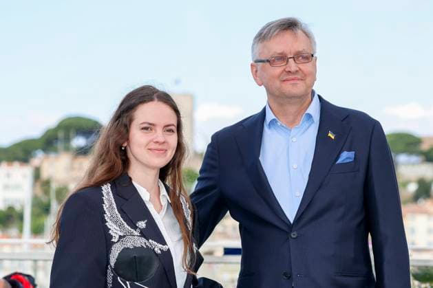 May 16, 2024: Yaryna Hordiienko and Sergei Loznitsa pose at the photo call of The Invasion during the 77th Cannes Film Festival at Palais des Festivals in Cannes, France, on 16 May 2024. Photo: - ZUMAm179 20240516_zep_m179_044 Copyright: xAlecxMichaelx
